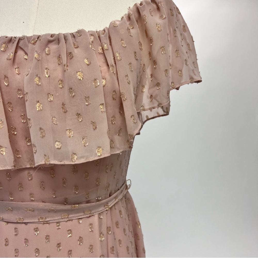 Yumi Kim Blush Swiss Dot Maxi Dress